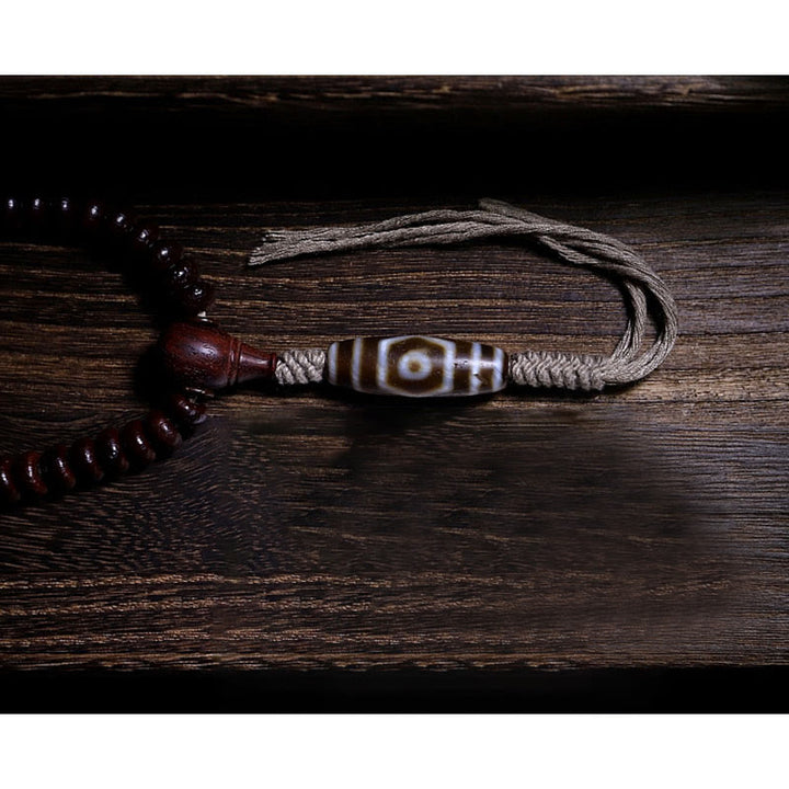Buddha Stones Naturalne Tybet 108 Mala Koraliki Fioletowe Nasiona Bodhi Trójoki Koralik Dzi Miedziana Bransoletka Harmonii Dorje