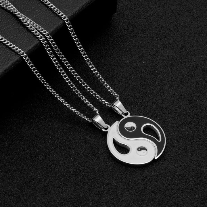 2szt Yin Yang Wisiorek Naszyjnik Para