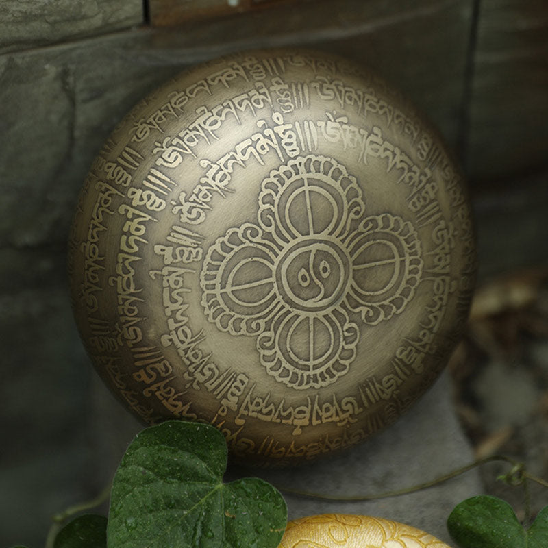Buddha Stones Tybetańskie ręcznie robione do skupienia i medytacji Spokojny zestaw mis śpiewających - image 10