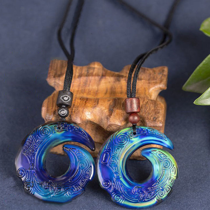 Zmieniający kolor szczęścia poprawia wzór naszyjnika Liuli Crystal Pendant