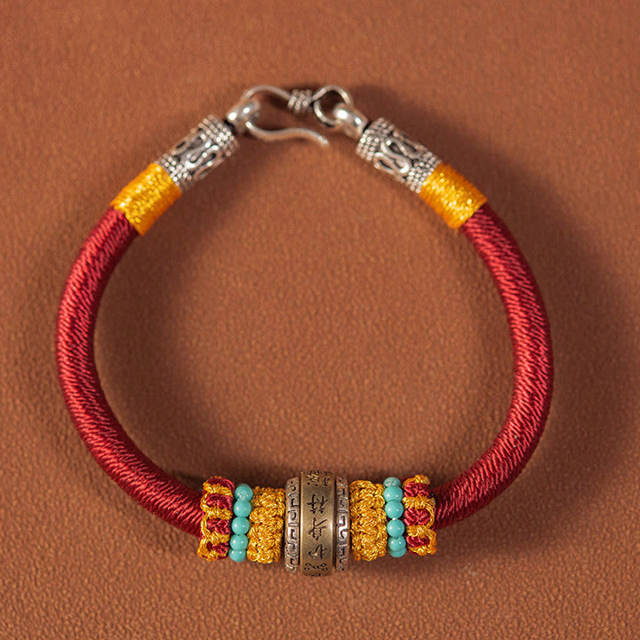 Buddha Stones Ręcznie Robione Tybetańskie Amulet King Kong Knot Ochrona Szczęścia Bransoletka Pleciona