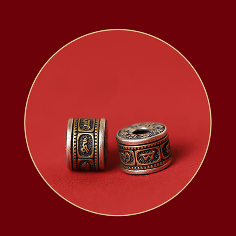 Buddha Stones 925 Srebro Sterlingowe Chiński Zodiak Natal Budda Cynober Om Mani Padme Hum Spokojna Bransoletka