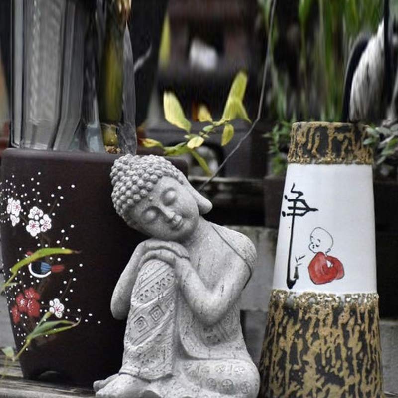 Buddha Stones Tybetańska Medytacja Buddy Błogosławieństwo Współczucie Spokój Dekoracja Domu - image 5