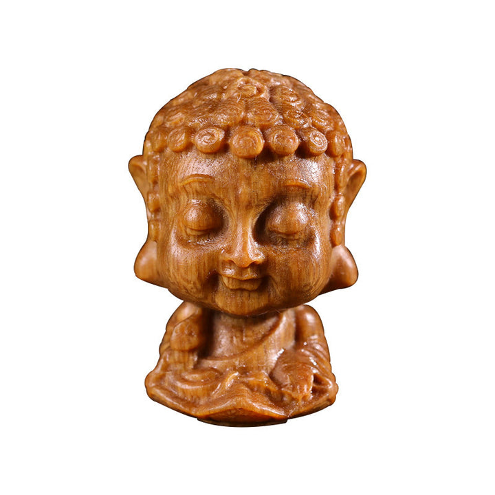 Chiński Zodiak Natal Budda Zielony Sandałowiec Lotos Grawerowany Pozytywny Dekoracja Domu
