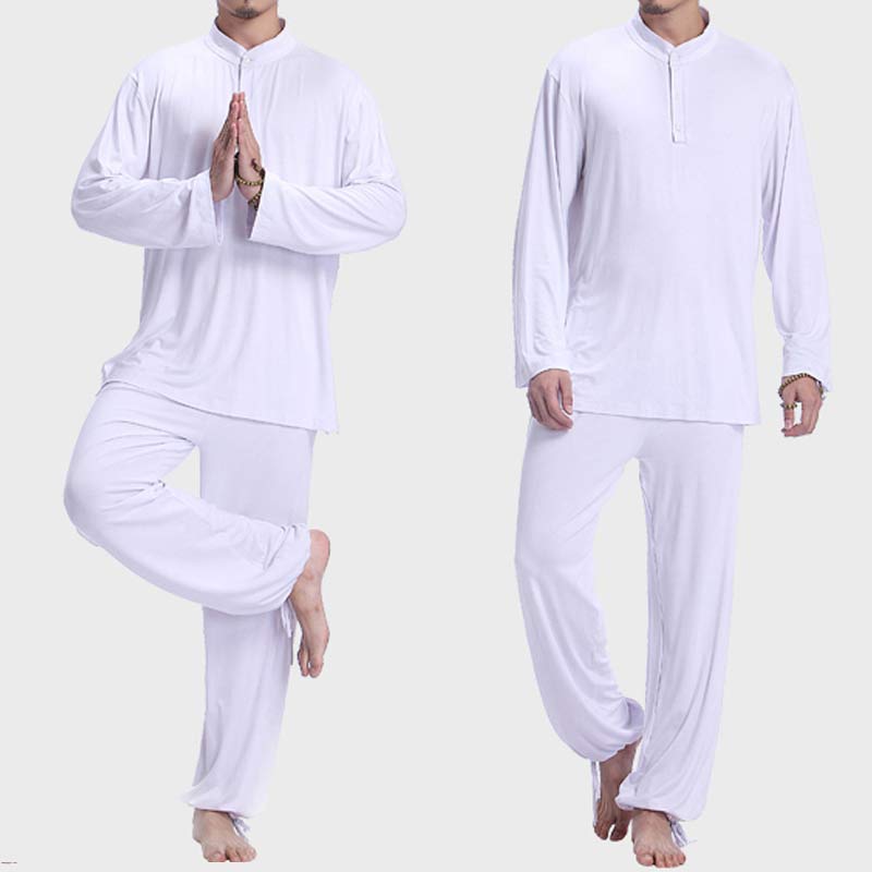 Buddha Stones Medytacja Modlitwa Duchowy Zen Tai Chi Praktyka Joga Odzież Męski Zestaw - image 14