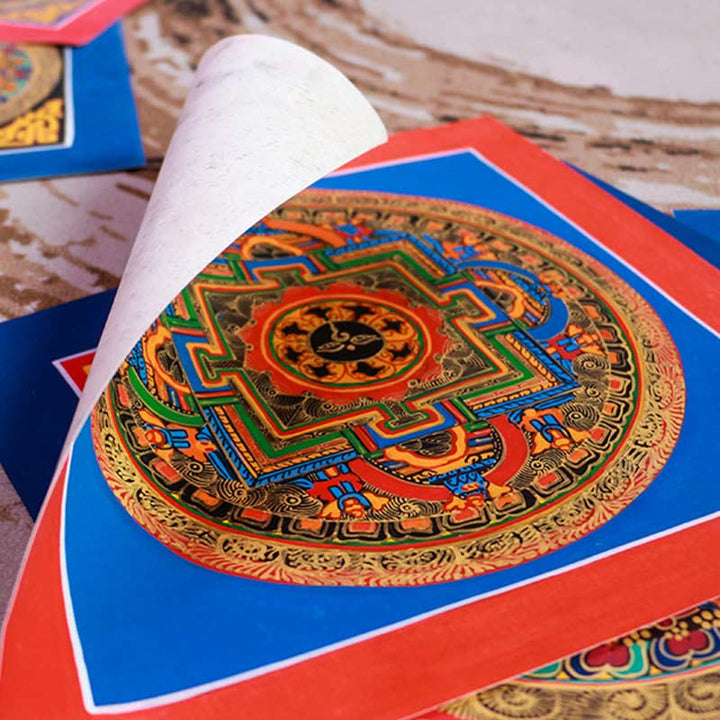 Tybetański ręcznie robiony obraz thangka Blessing Thangka Blind Box Losowy wzór kolorystyczny
