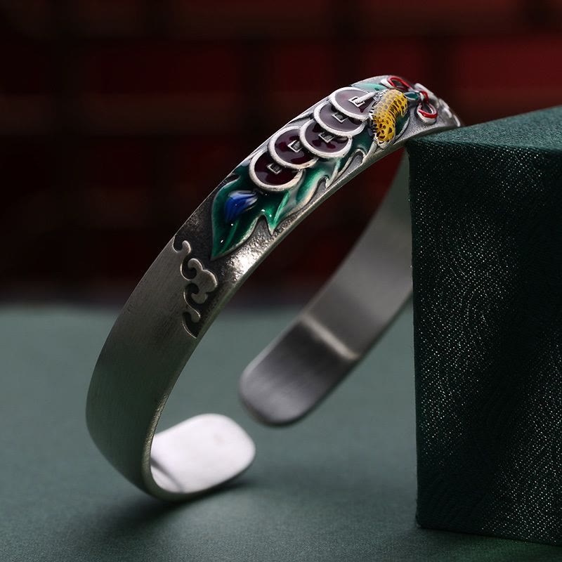 Buddha Stones Feng Shui Pięć Monet Cesarskich Bransoletka Peanut Wealth Bangle