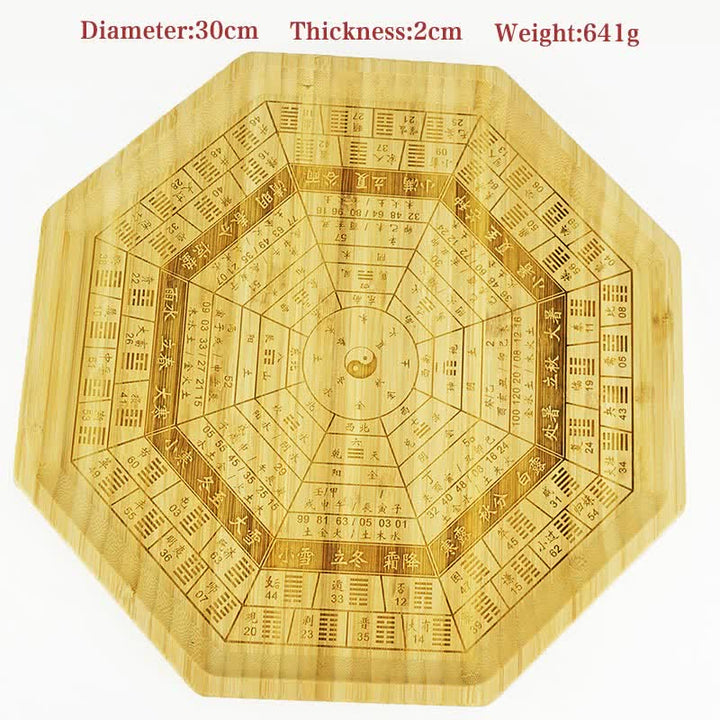 Mapa Feng Shui Bamboo Bagua Mapa Harmonii Energii - Mapa Bagua z sześćdziesięcioma czterema trigramami, 30 cm - image 37