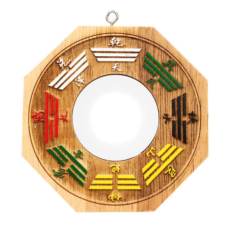 Feng Shui Bagua Mapa Peach Wood Równowaga Energii Lustro - Lustro wypukłe mapy Bagua – 10 cm - image 0