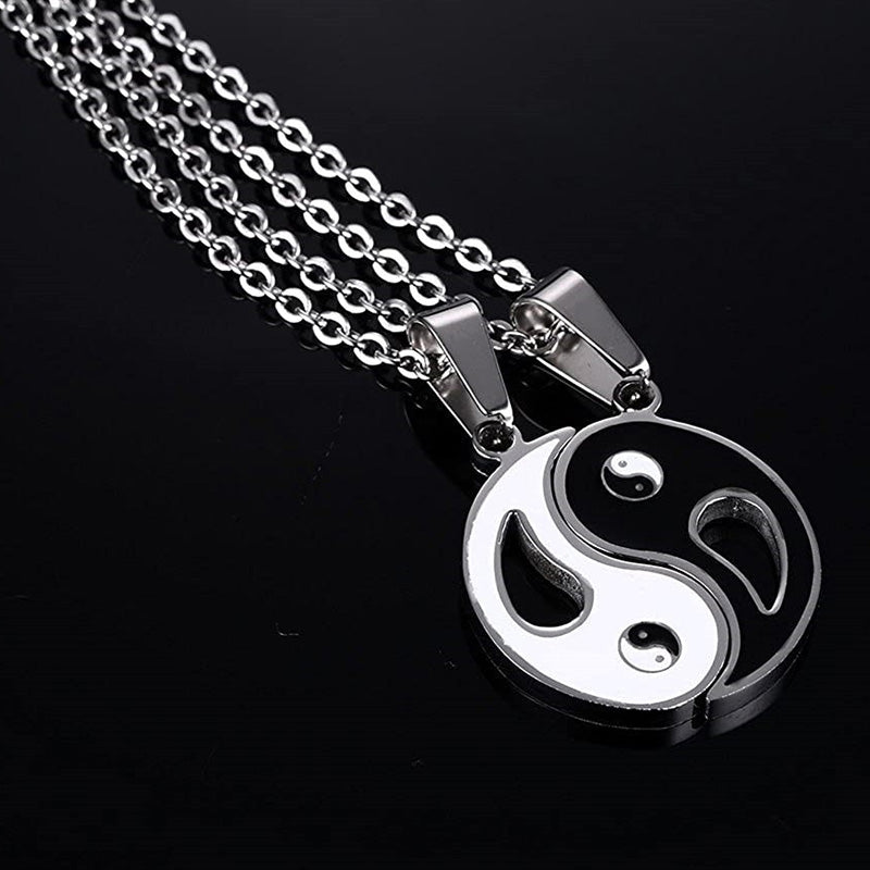 2szt Yin Yang Wisiorek Naszyjnik Para
