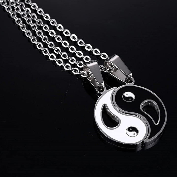 2szt Yin Yang Wisiorek Naszyjnik Para