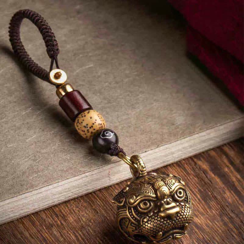 Buddha Stones PiXiu Wealth Miedziany Brelok do Kluczy