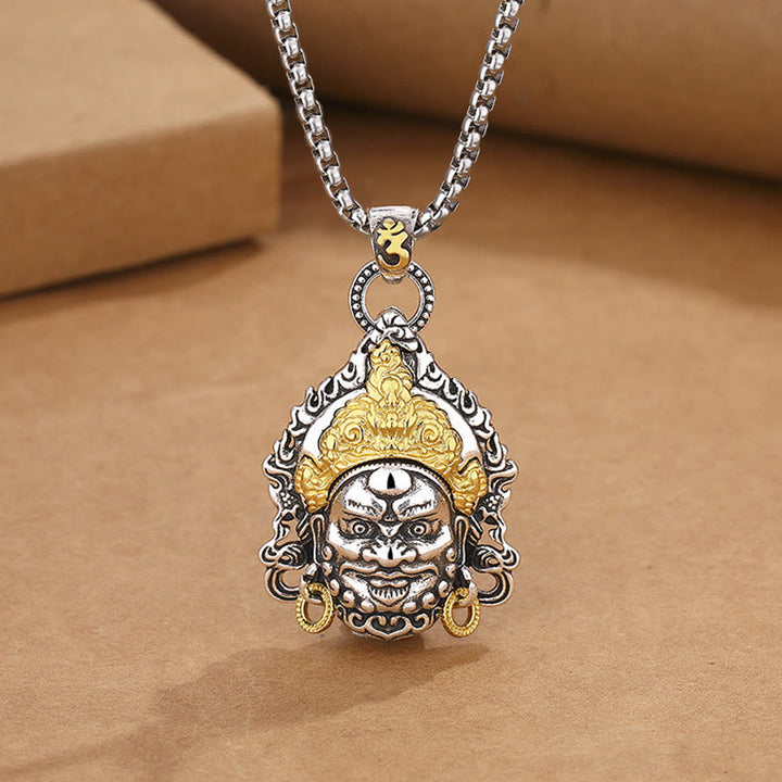 Buddha Stones Żółty Bóg Bogactwa Amulet Miedziany Naszyjnik Szczęścia Wisiorek