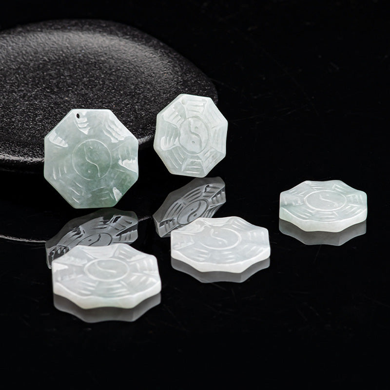 Naszyjnik z naturalnym jadeitem Bagua Yin Yang szczęścia - image 6