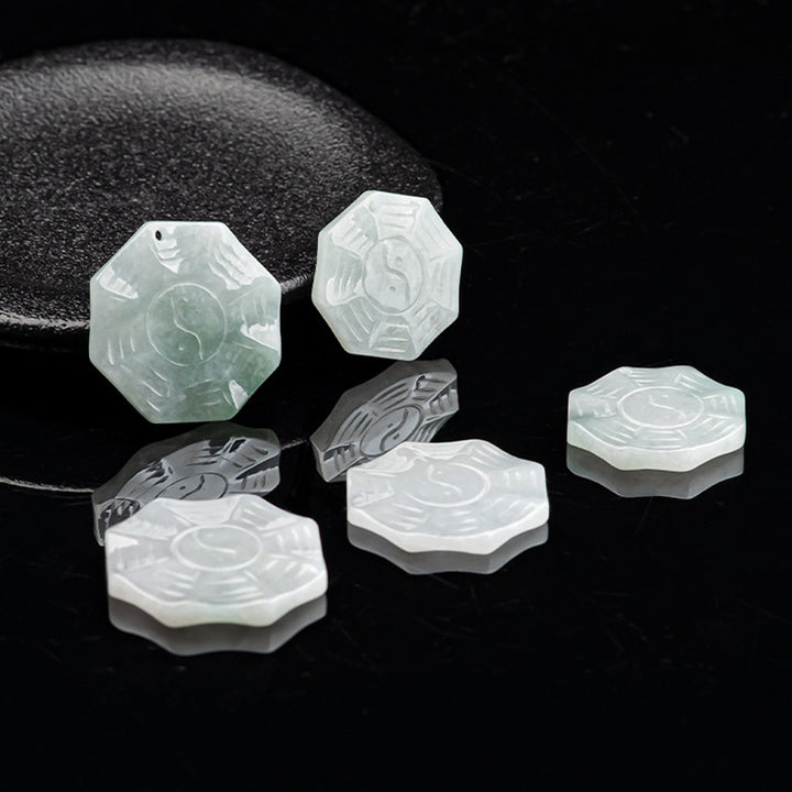 Naszyjnik z naturalnym jadeitem Bagua Yin Yang szczęścia - image 6