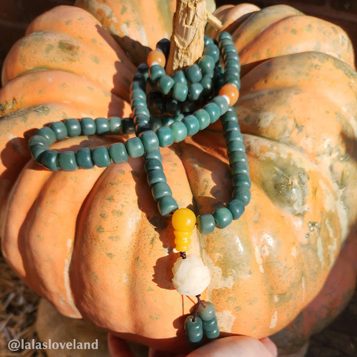 Bransoletka sukcesu Buddha Stones Lotus Cyan Bodhi Seed