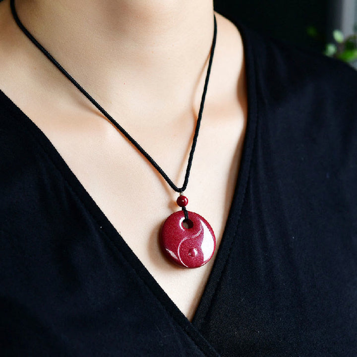 Buddha Stones Śmiejący się Budda Yin Yang Chiński Zodiak Tykwa Naturalny Cynober Błogosławieństwo Naszyjnik Wisiorek - image 12