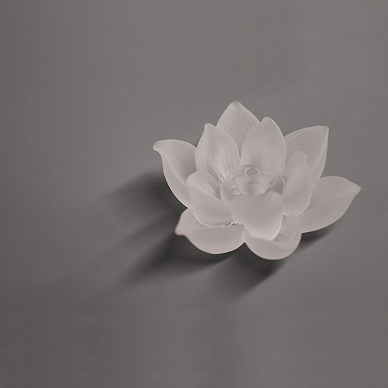 Buddha Stones Mini Lotus Liuli Kryształ Uzdrawiająca Medytacja Kadzidełko Palnik