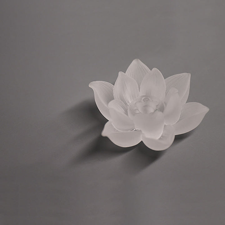 Buddha Stones Mini Lotus Liuli Kryształ Uzdrawiająca Medytacja Kadzidełko Palnik