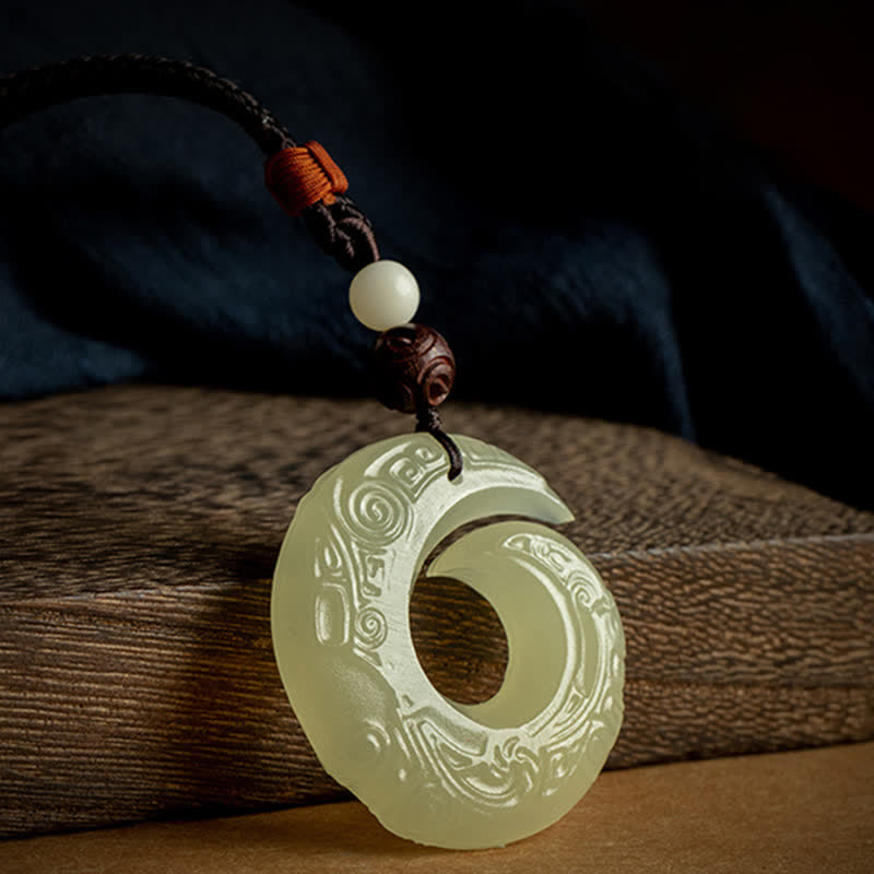Buddha Stones Klamra Pokoju Jade Mały Liść Czerwony Sandałowiec Cynober Agat Naszyjnik Szczęścia Wisiorek