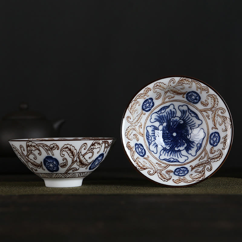 Buddha Stones Kwiaty Fu Charakter Góry Lotos Kwiaty Wiśni Ceramiczny Filiżanka Kung Fu Filiżanka do herbaty