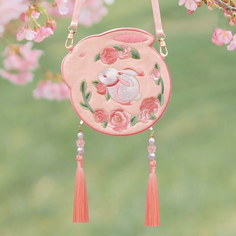 Haft Buddha Stones Szczęśliwa Panda Kot Shiba Inu Jeleń Królik Lis Kwiat Urocze Zwierzę Hanfu Torba Torebka Crossbody Torba Na Ramię