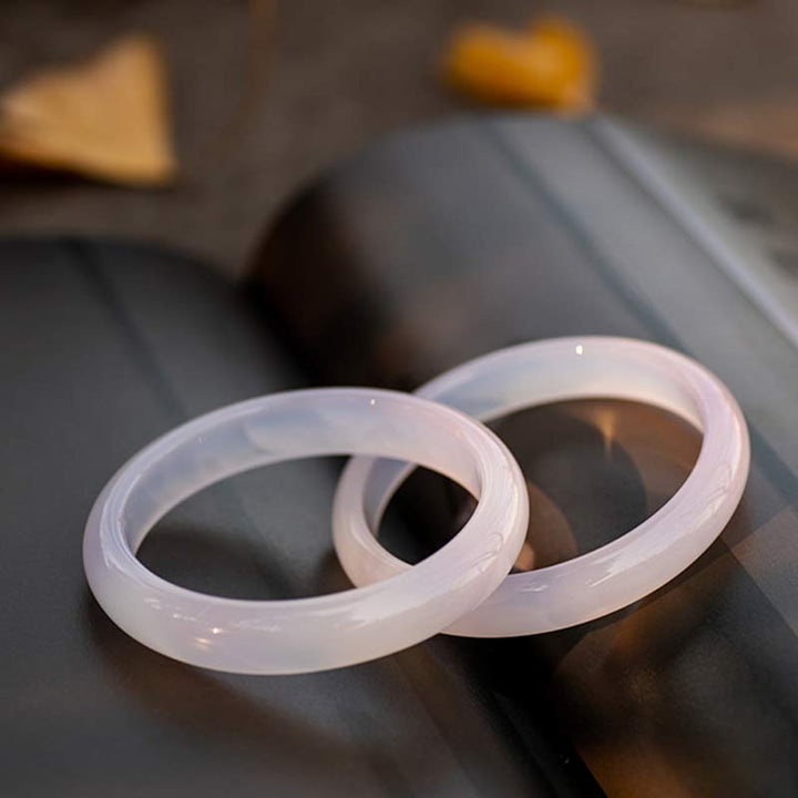 Buddha Stones Naturalne Chalcedon Harmonia Pozytywna Bransoletka Bangle - image 10