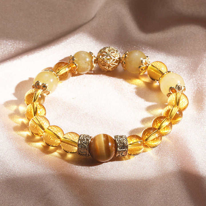 Bransoletka z koralików Buddha Stones Citrine Generosity Prosperity