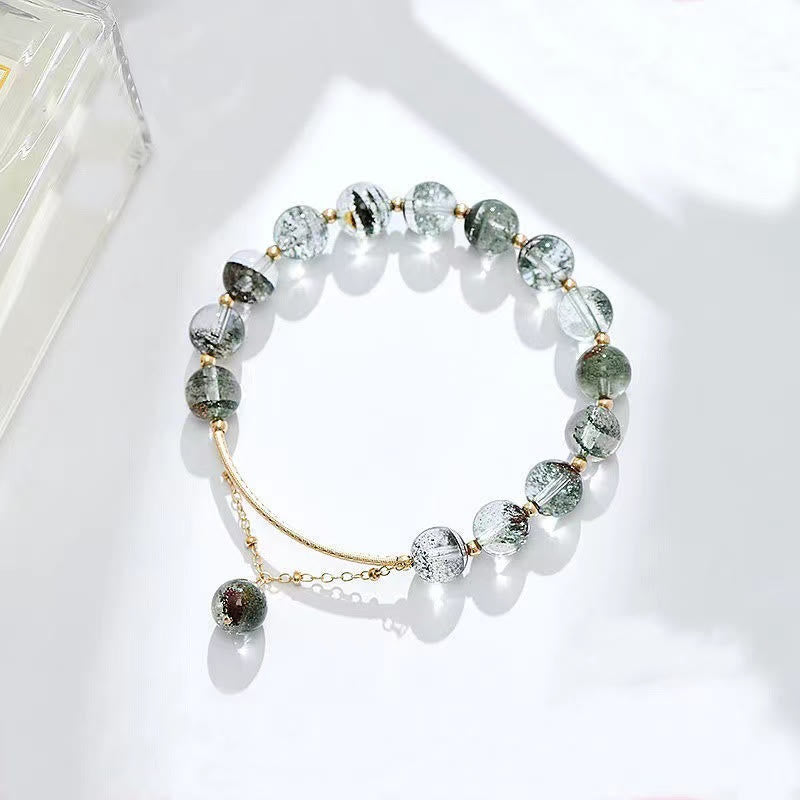 Bransoletka z zawieszkami Buddha Stones Green Phantom Crystal Confidence Charm