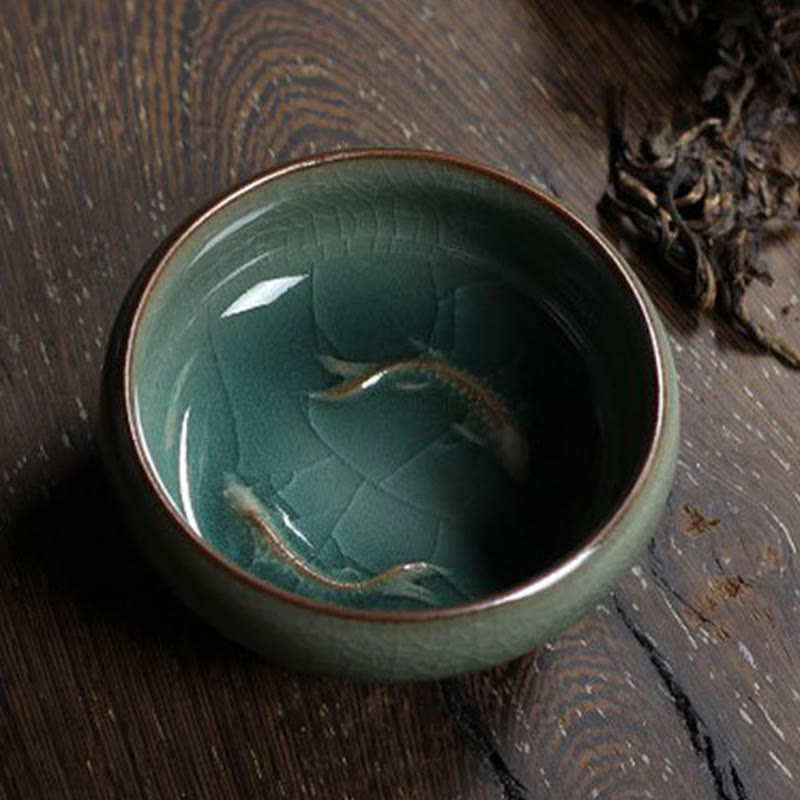 Buddha Stones Kolorowe Ryby Koi Ceramiczny Filiżanka Kung Fu Filiżanka Miska