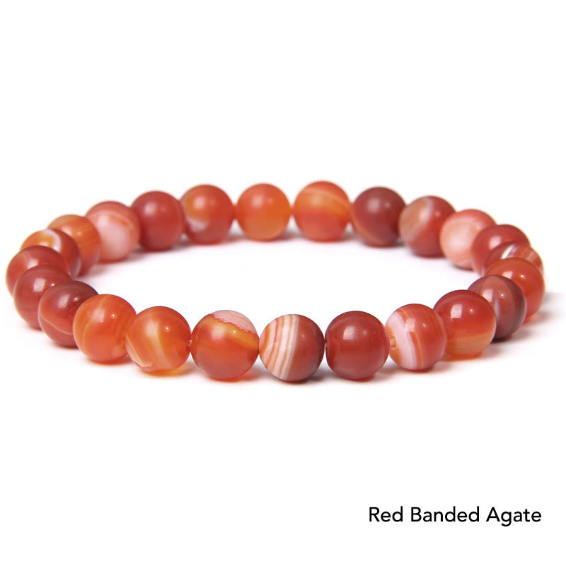 Bransoletka z koralików Natural Agat Stone Crystal Balance