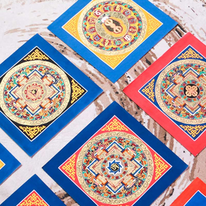 Tybetański ręcznie robiony obraz thangka Blessing Thangka Blind Box Losowy wzór kolorystyczny