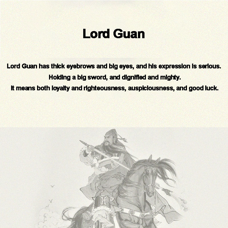 Pierścień bogactwa amulet Guan Gong Uspicious Clouds