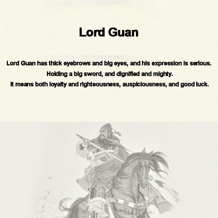 Pierścień bogactwa amulet Guan Gong Uspicious Clouds
