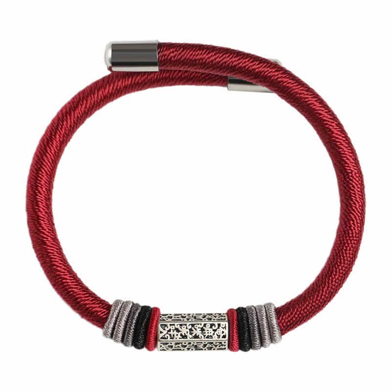 Bransoletka z Buddha Stones 925 ze srebra próby 925 Om Mani Padme Hum Peace Red String