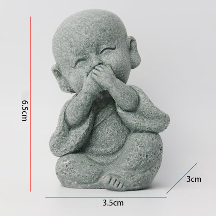 Buddha Stones Medytacja Modlitwa Mnich Statua Buddy Spokój Dekoracja Domu - image 15