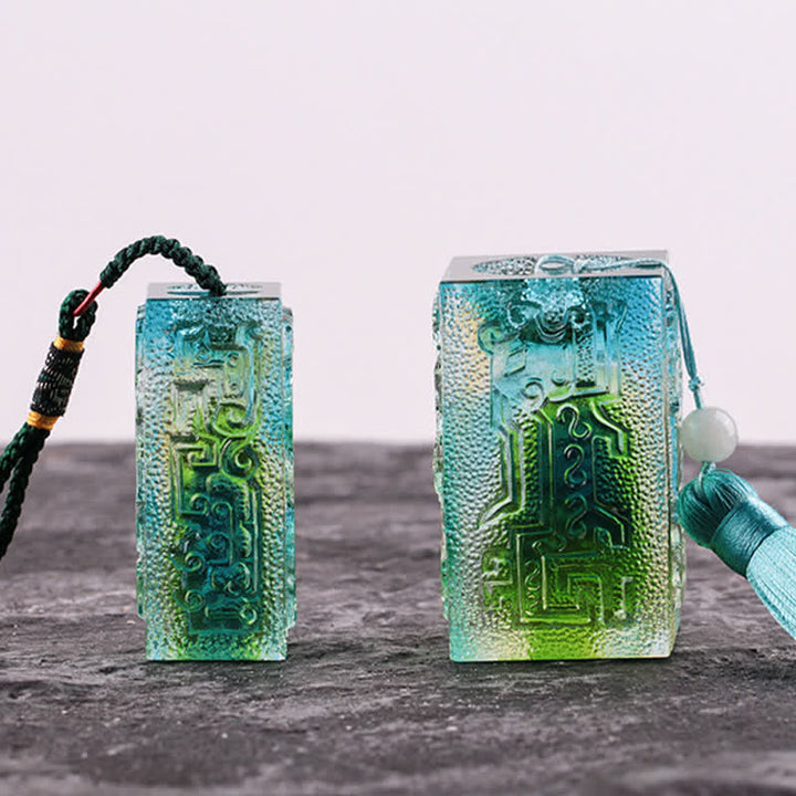 Feng Shui ręcznie robiony kryształowy element sztuki Liuli dekoracja domowego biura - image 1