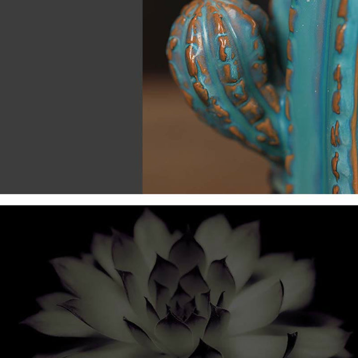 Kaktus Ceramic Healing Backflow Smoke Fountain Incense Burner - image 5