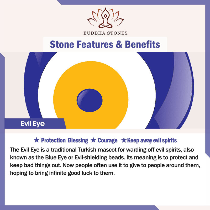 Buddha Stones Ochrona Złego Oka Błogosławieństwo Miedziany Pierścień