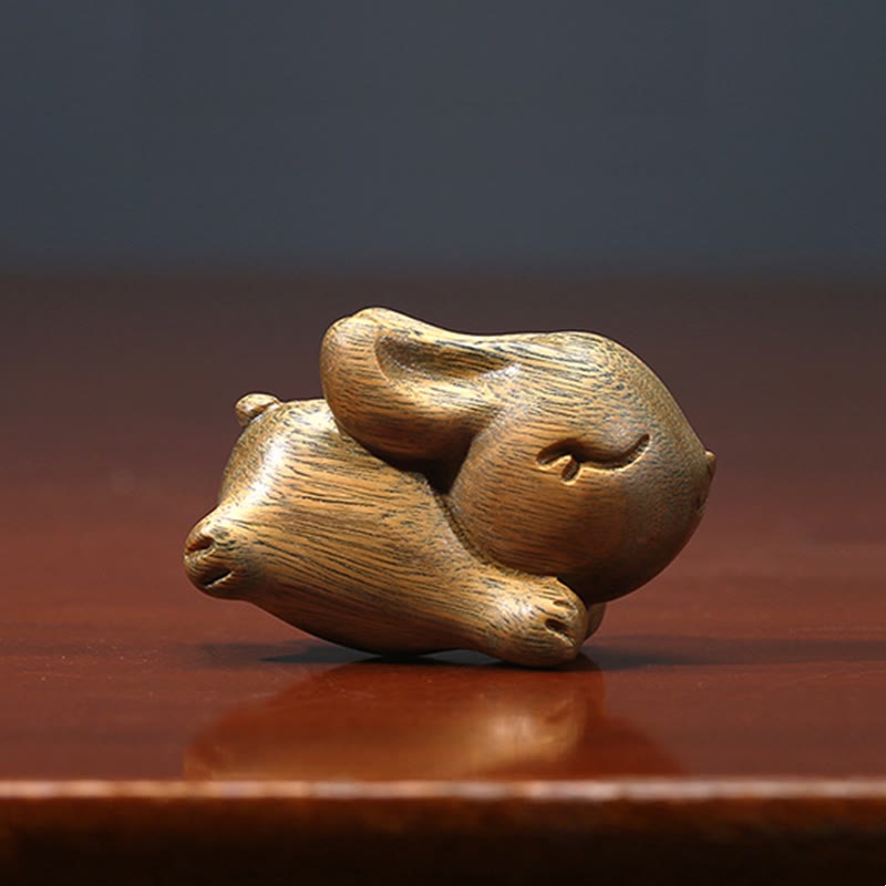 Buddha Stones Zielone Drzewo Sandałowe Małe Mini Słodkie Króliczki Króliczki Dekoracje Pokoju