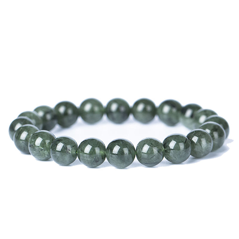 Bransoletka z naturalnego zielonego kryształu Buddha Stones Blessing Wealth