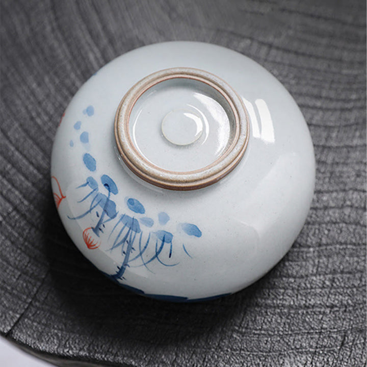 Buddha Stones Lotosu Liść Bambus Ceramiczny Filiżanka Do Herbaty Kung Fu Filiżanki Do Herbaty