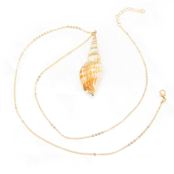 Naturalny naszyjnik z muszli Shankha Conch Shell z muszli morskiej