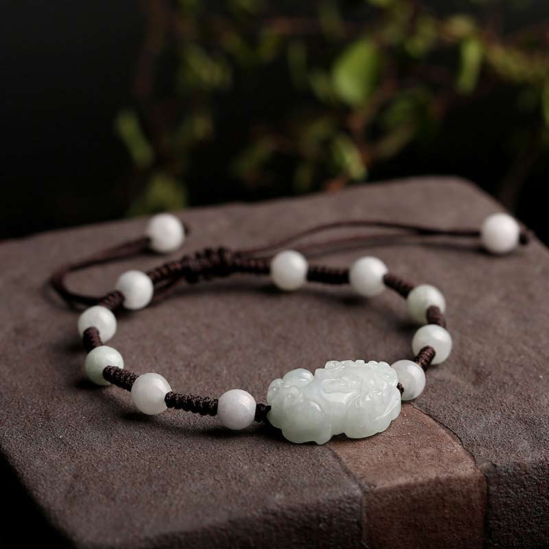 Bransoletka z naturalnego jadeitu PiXiu z Buddha Stones