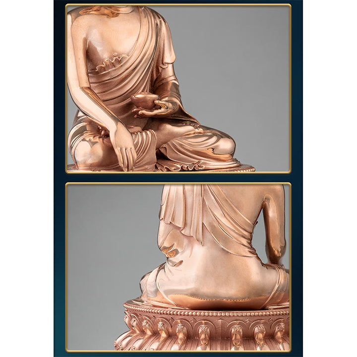Figurka Buddy Gautama Shakyamuni Spokój Miedziana Statua Dekoracja Domu