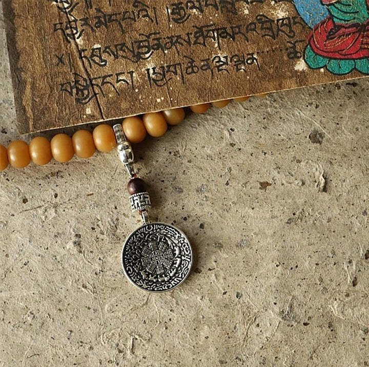 Buddha Stones Tybet 108 Mala Koraliki Bodhi Seed Bagua Vajra Bransoletka bogactwa