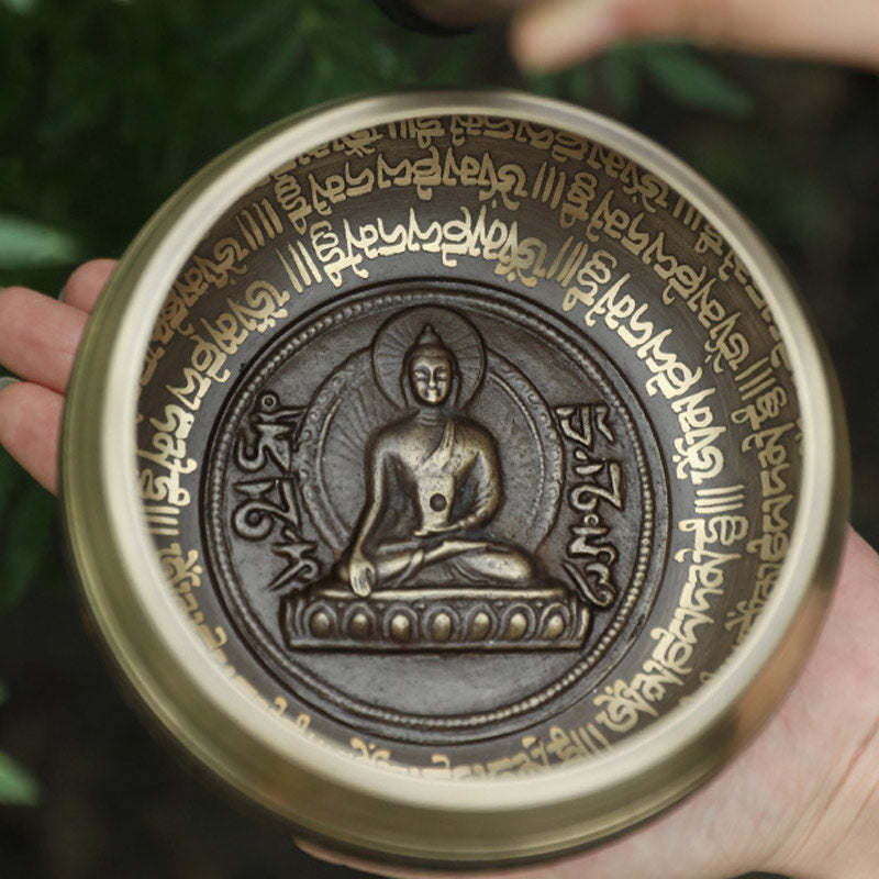 Buddha Stones Tybetańskie ręcznie robione do skupienia i medytacji Spokojny zestaw mis śpiewających