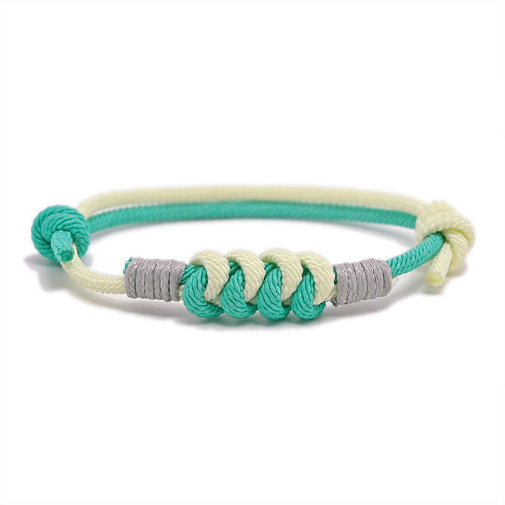 Bransoletka z warkoczem ze sznurka Buddha Stones w prostym wzornictwie King Kong Knot Strength