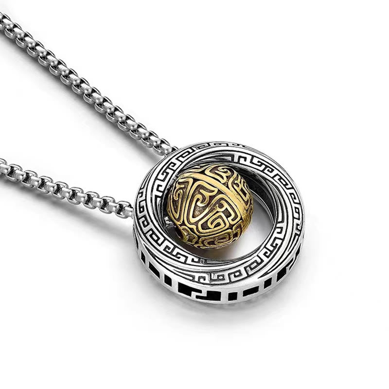 Naszyjnik z Buddha Stones Mobius Lucky Bead Copper Wealth