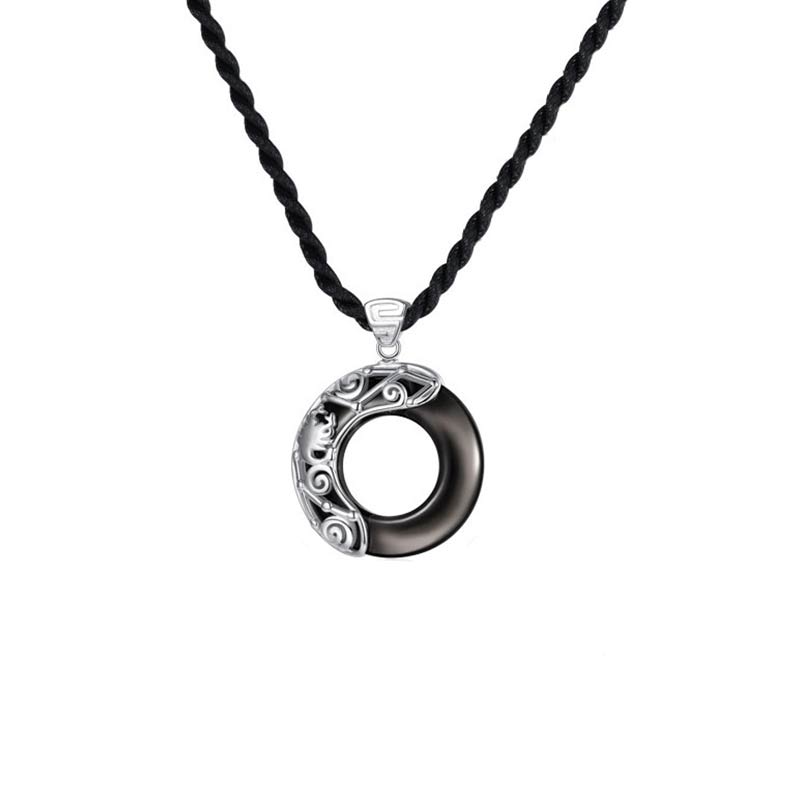 Buddha Stones 12 konstelacji zodiaku Obsydian lodowy Błogosławieństwo Okrągły naszyjnik - image 29